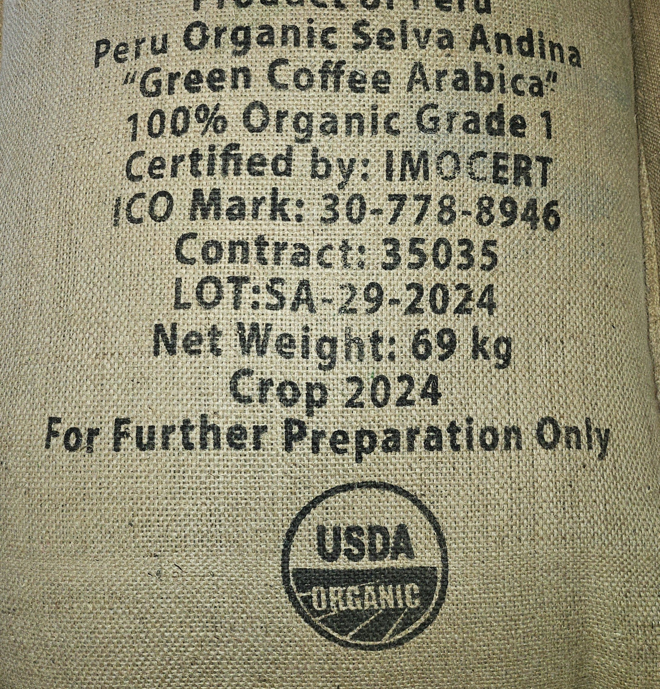 International USDA Certified Organic Coffee